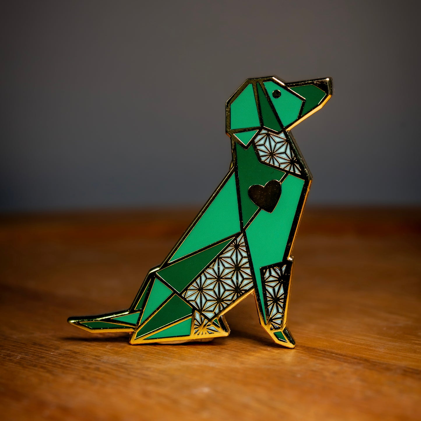 Origami Dog Enamel Pin