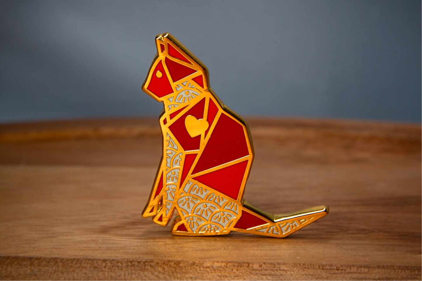 Origami Cat Pin