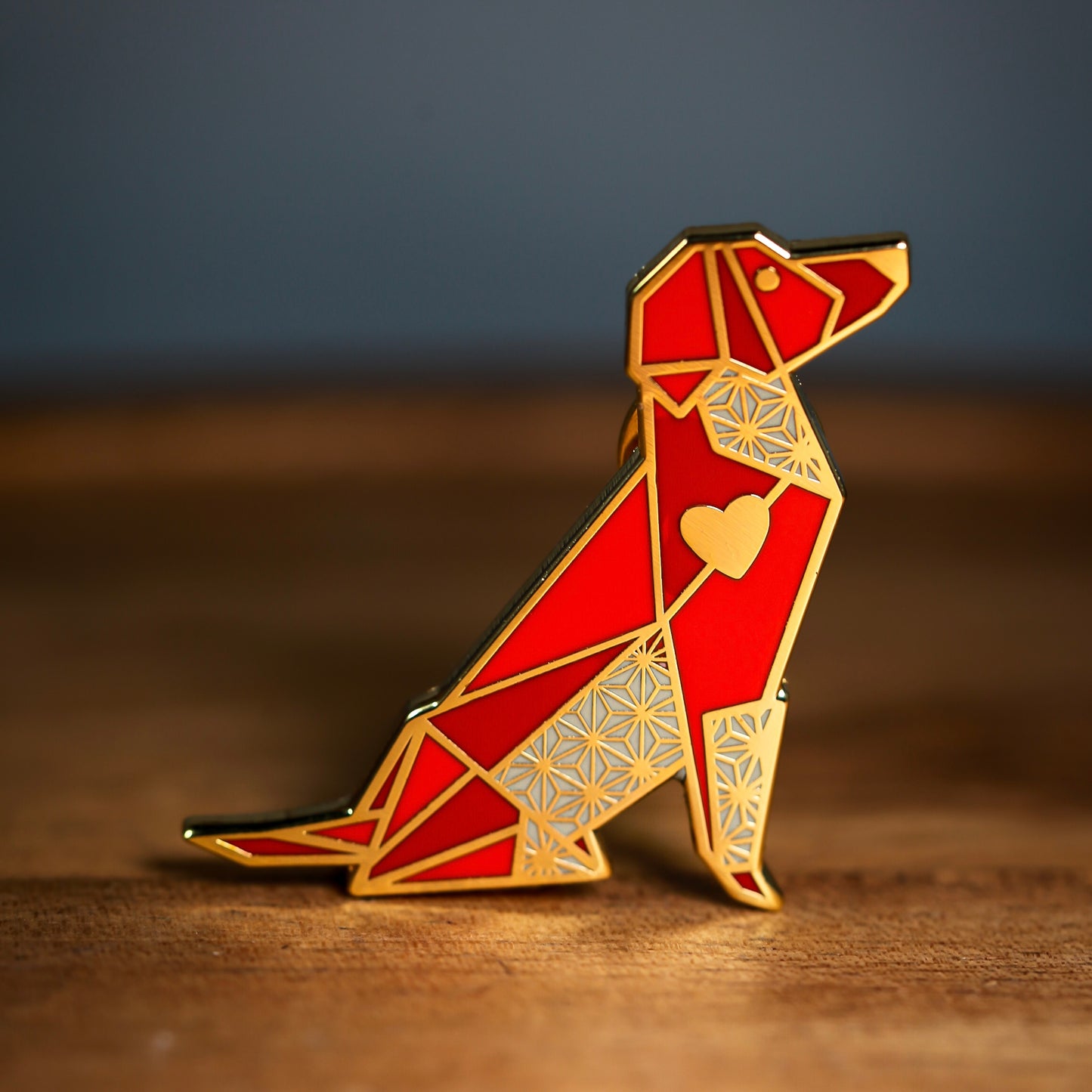 Origami Dog Enamel Pin