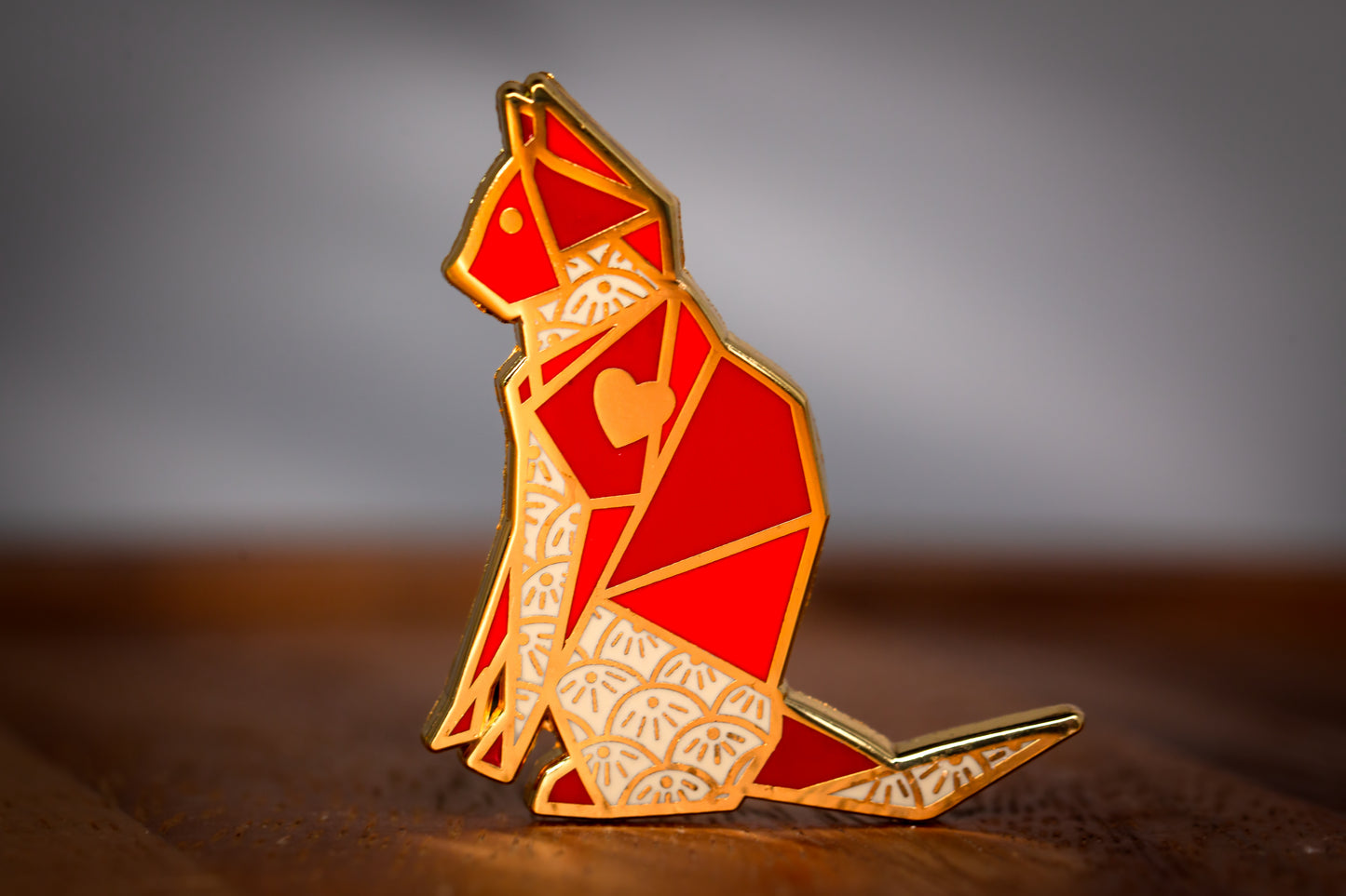 Origami Cat Pin