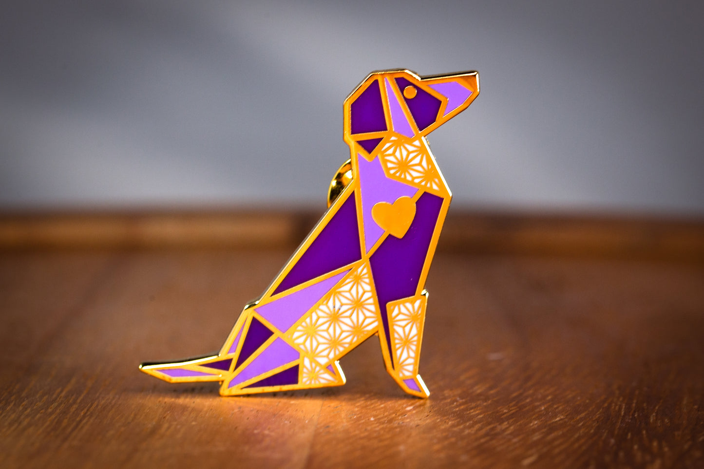 Origami Dog Enamel Pin