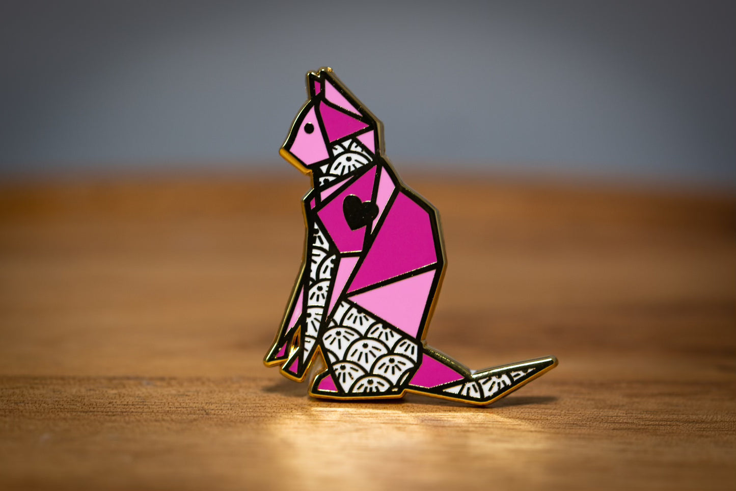 Origami Cat Pin