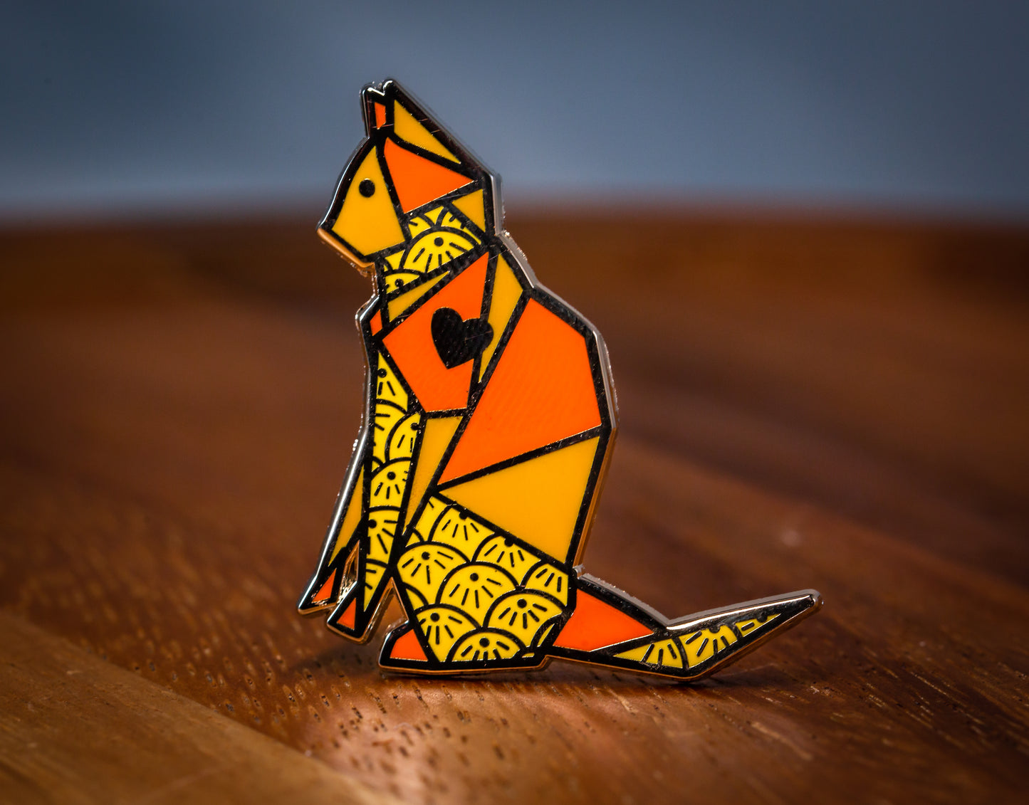 Origami Cat Pin