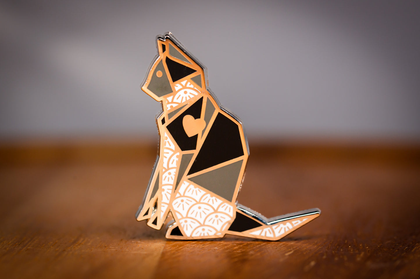 Origami Cat Pin