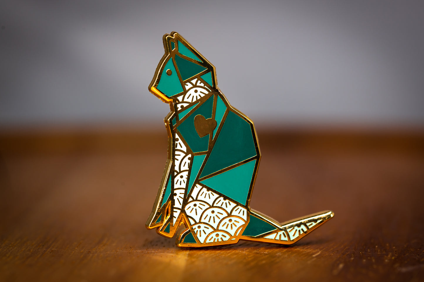 Origami Cat Pin