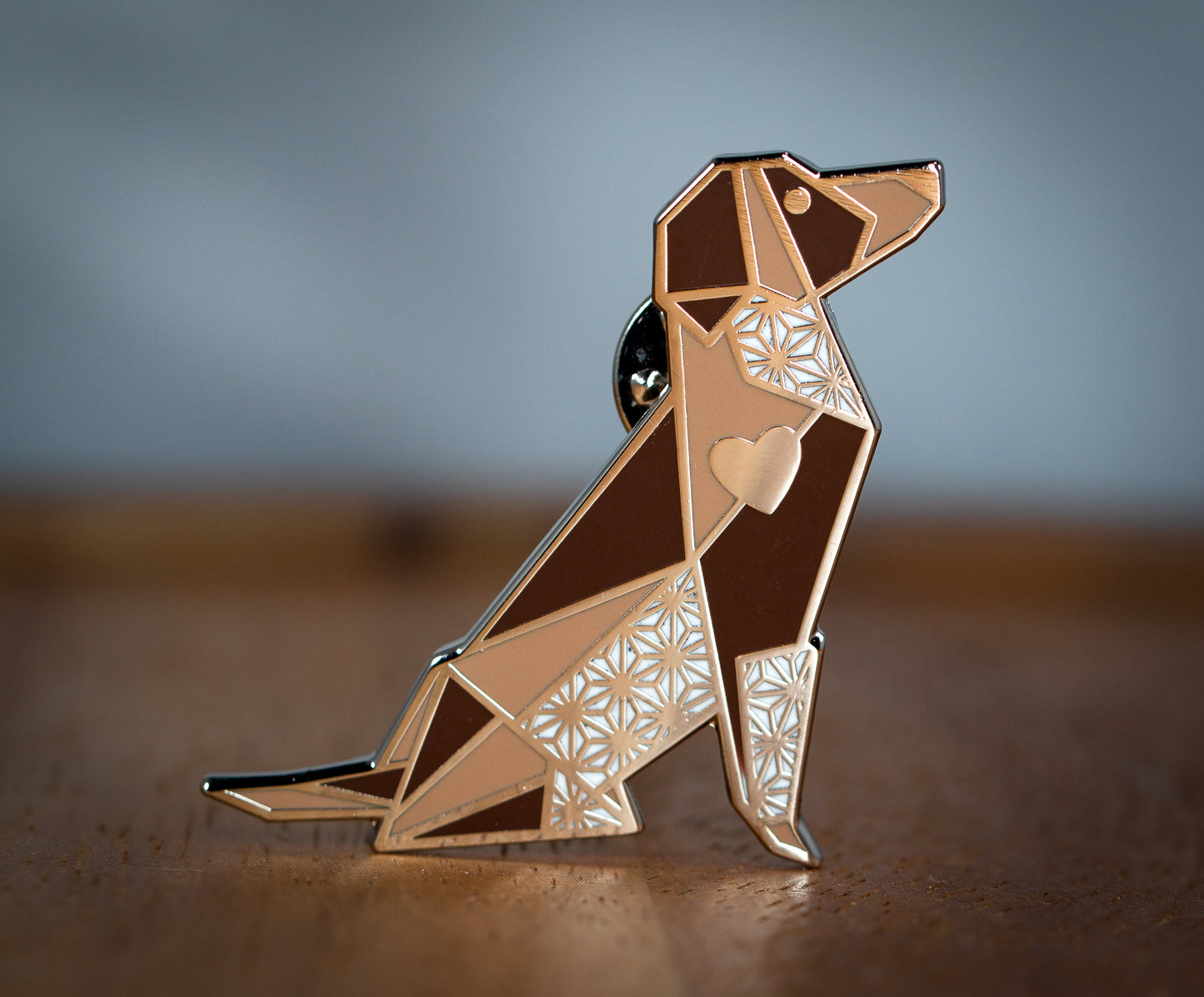 Origami Dog Enamel Pin