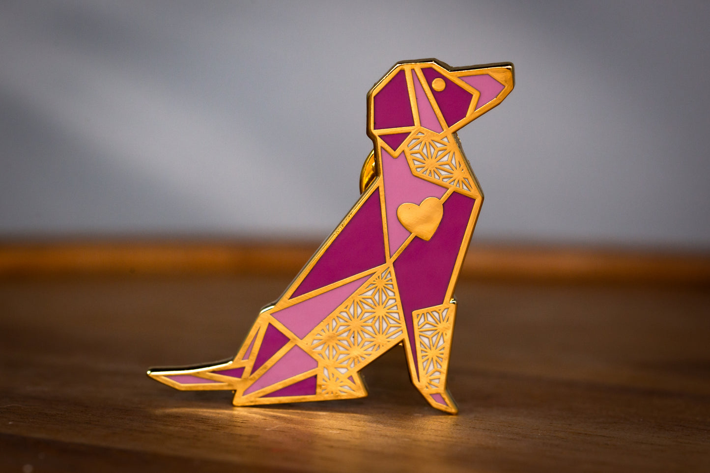 Origami Dog Enamel Pin