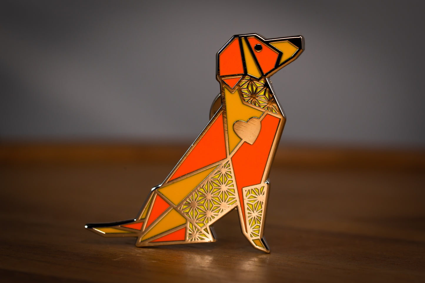 Origami Dog Enamel Pin