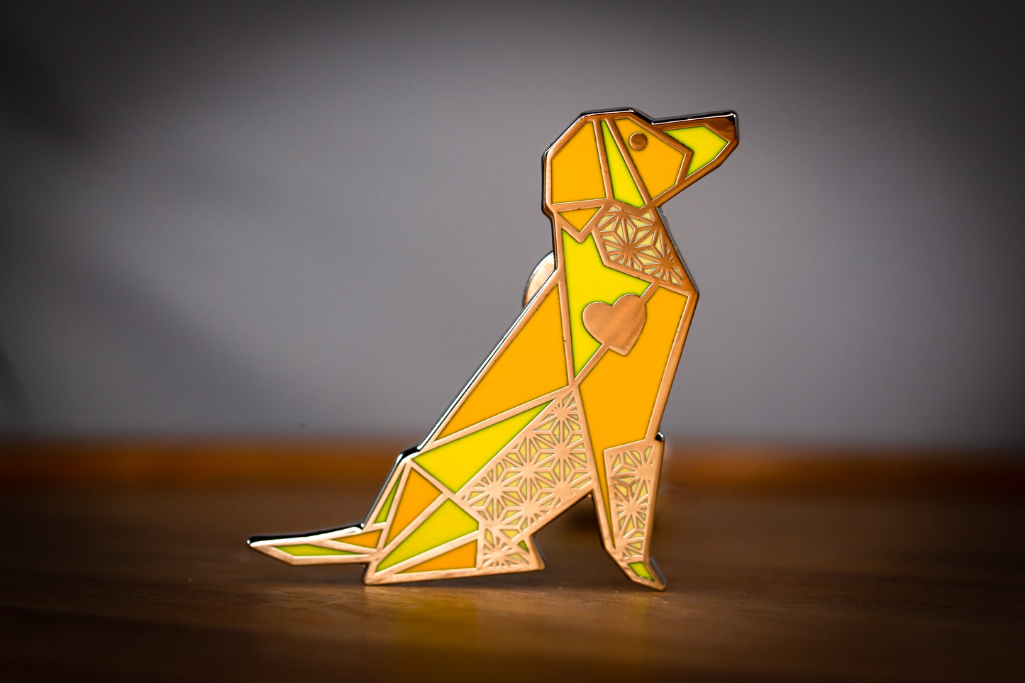 Origami Dog Enamel Pin