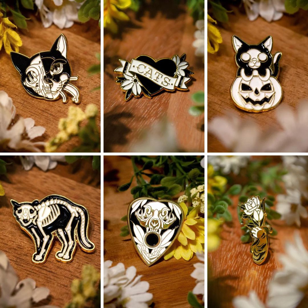 Cat Series Pins (6-Pack Set)